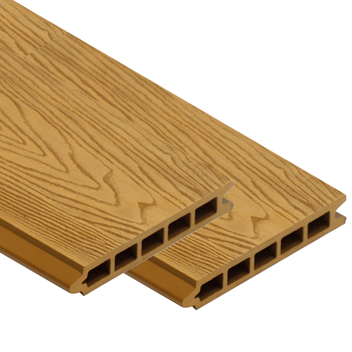 Golden Oak woodgrain embossed WPC Wood plastic