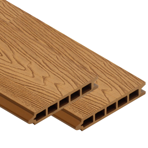 Light Brown woodgrain embossed WPC Wood plastic