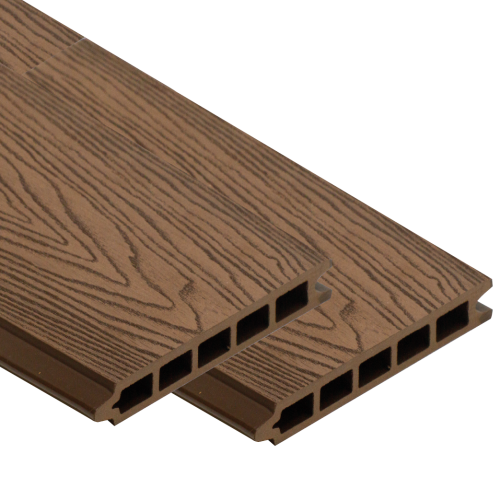 Brown woodgrain embossed WPC Wood plastic