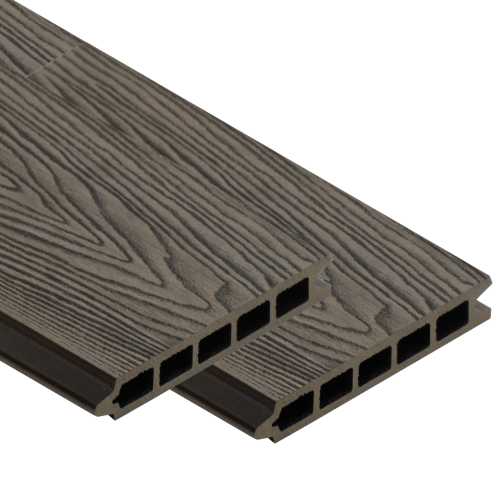 Grey woodgrain embossed WPC Wood plastic