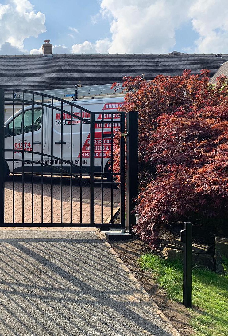 Left Steel Electric Gate